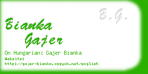 bianka gajer business card